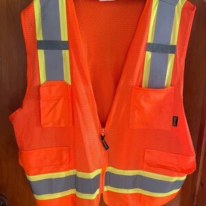 High-Visibility Orange Safety Vest